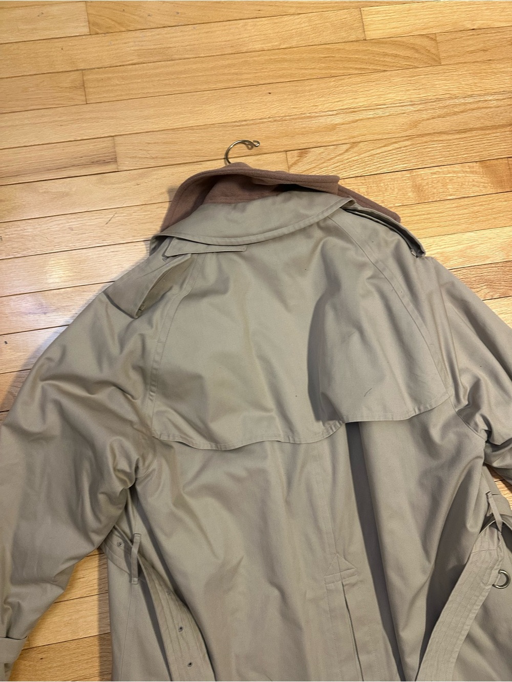 Burberry Rego Men’s Beige Trench Coat with Brown Collar Size 52 Regular - Picture 10 of 13